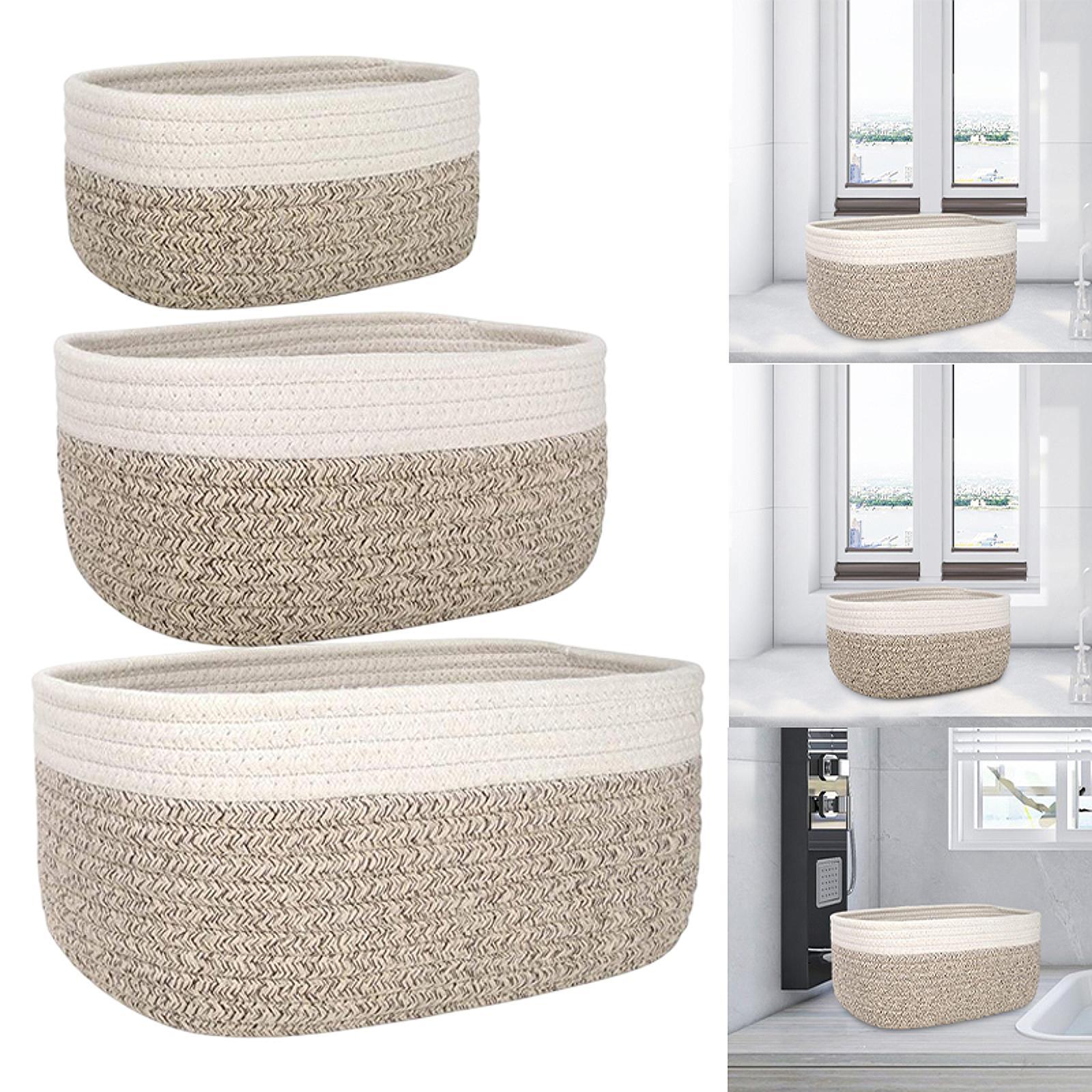 Baby Clothing Basket - Koszyk z bawełnianego sznurka pod półkę,