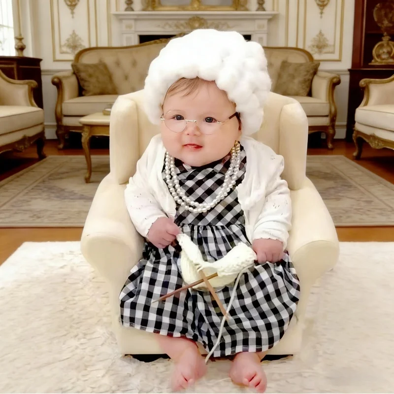 Baby Clothing Products - Rekwizyty do sesji noworodkowej, strój babci