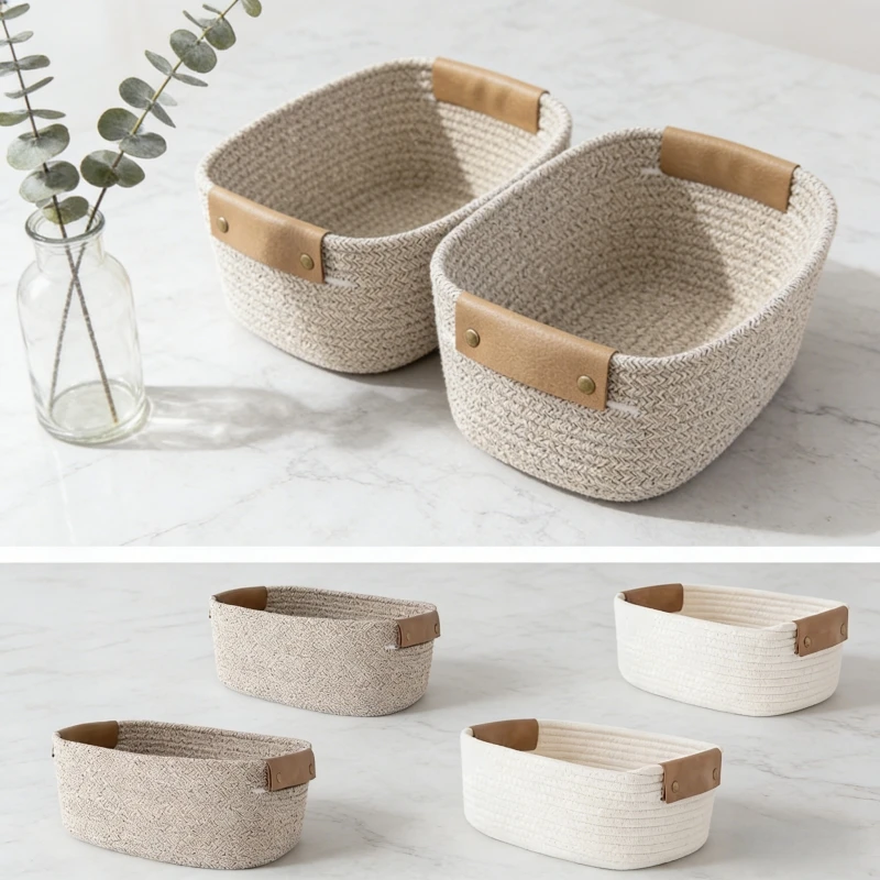 Baby Clothing Basket - Tkany bawełniany kosz na biurko, składany