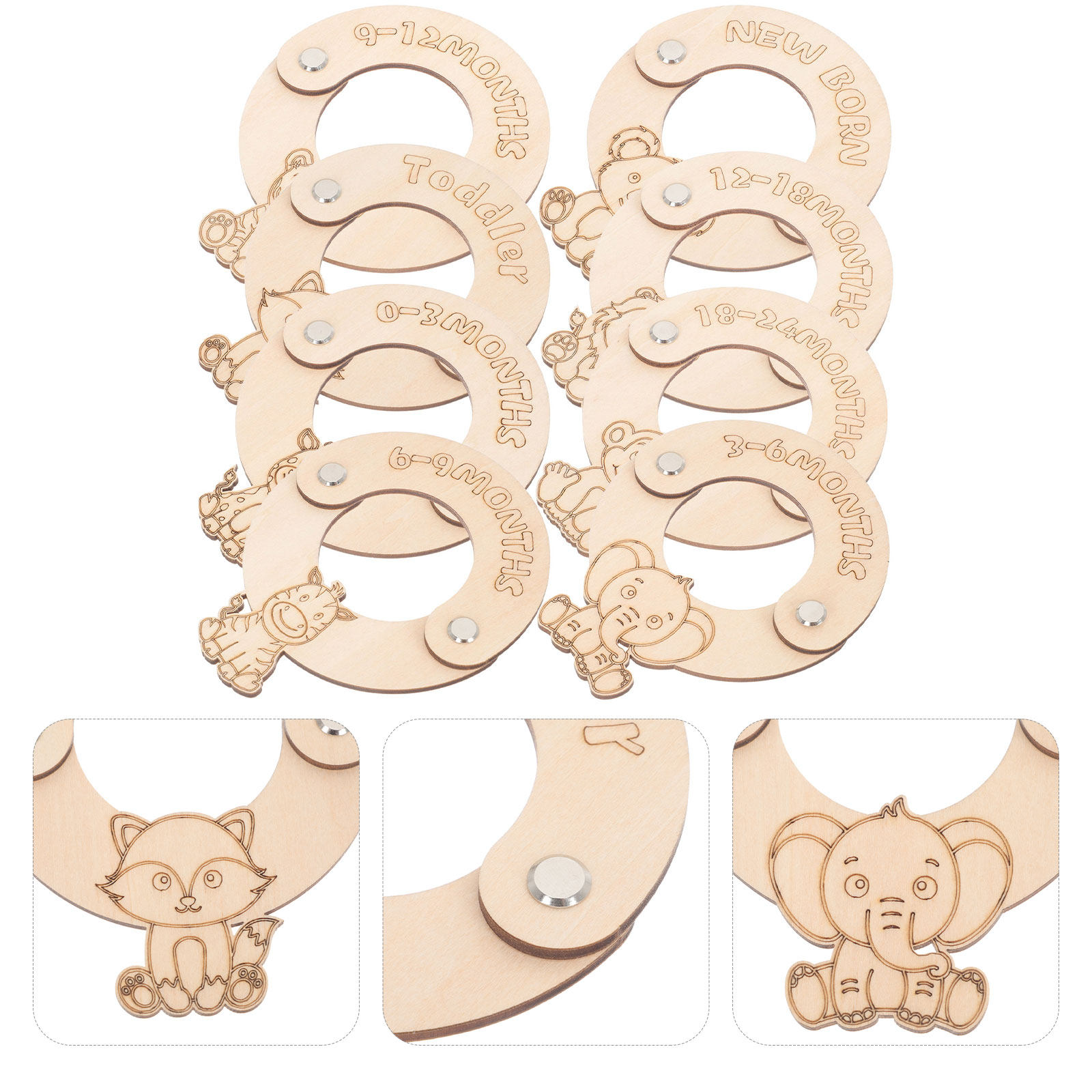 8 szt. drewnianych przegródek  – Baby Clothing Wardrobe recenzja i cena